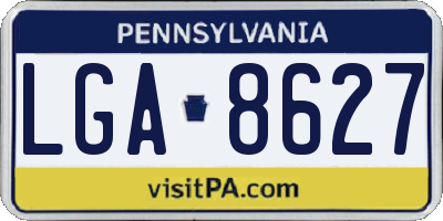PA license plate LGA8627