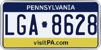 PA license plate LGA8628