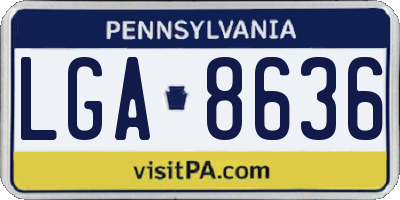 PA license plate LGA8636