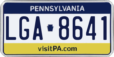 PA license plate LGA8641