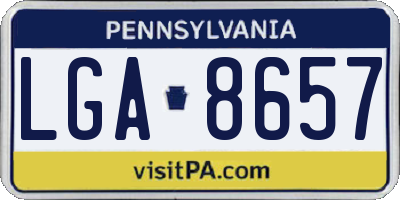 PA license plate LGA8657