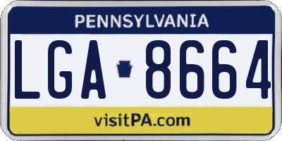 PA license plate LGA8664