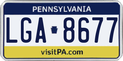 PA license plate LGA8677