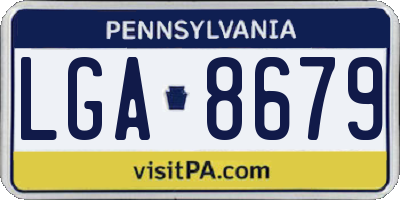 PA license plate LGA8679