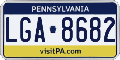 PA license plate LGA8682