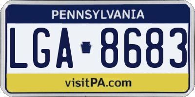 PA license plate LGA8683