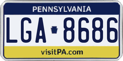 PA license plate LGA8686