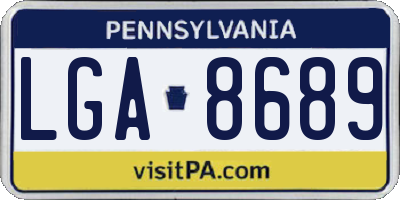 PA license plate LGA8689