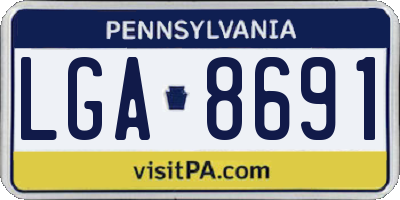 PA license plate LGA8691