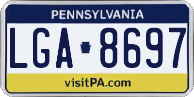 PA license plate LGA8697