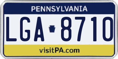 PA license plate LGA8710