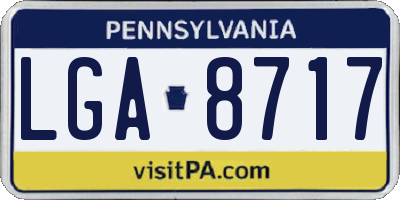 PA license plate LGA8717