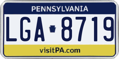 PA license plate LGA8719