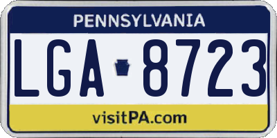 PA license plate LGA8723