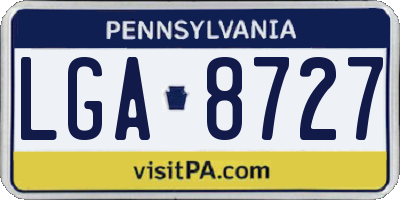 PA license plate LGA8727