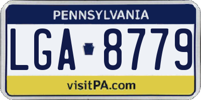 PA license plate LGA8779