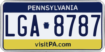 PA license plate LGA8787