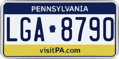 PA license plate LGA8790