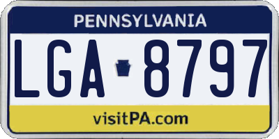 PA license plate LGA8797