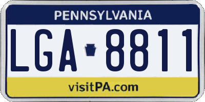 PA license plate LGA8811