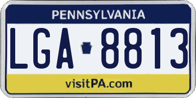 PA license plate LGA8813