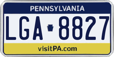 PA license plate LGA8827