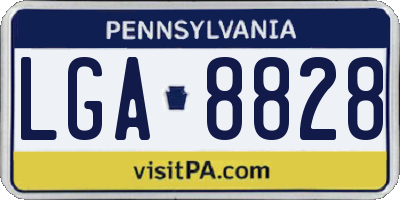 PA license plate LGA8828