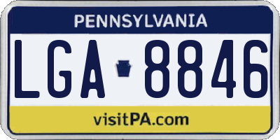 PA license plate LGA8846