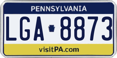 PA license plate LGA8873