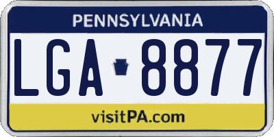 PA license plate LGA8877