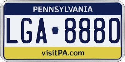 PA license plate LGA8880