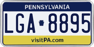 PA license plate LGA8895