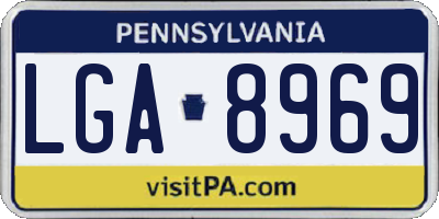 PA license plate LGA8969