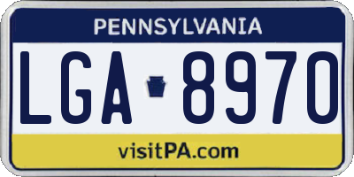 PA license plate LGA8970