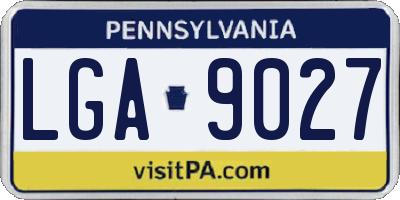 PA license plate LGA9027