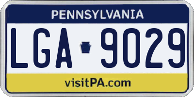 PA license plate LGA9029