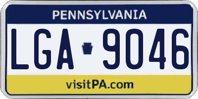PA license plate LGA9046