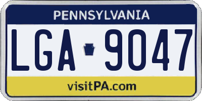 PA license plate LGA9047