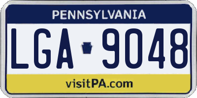 PA license plate LGA9048