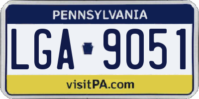 PA license plate LGA9051