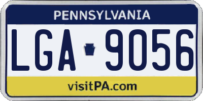 PA license plate LGA9056