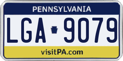PA license plate LGA9079