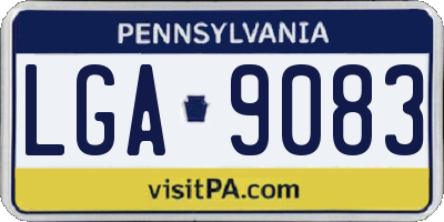 PA license plate LGA9083