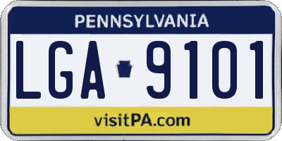PA license plate LGA9101