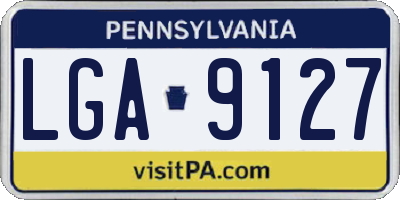 PA license plate LGA9127