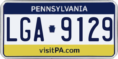 PA license plate LGA9129