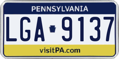 PA license plate LGA9137