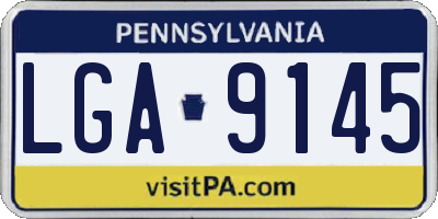 PA license plate LGA9145