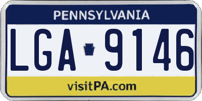 PA license plate LGA9146