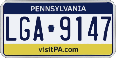 PA license plate LGA9147